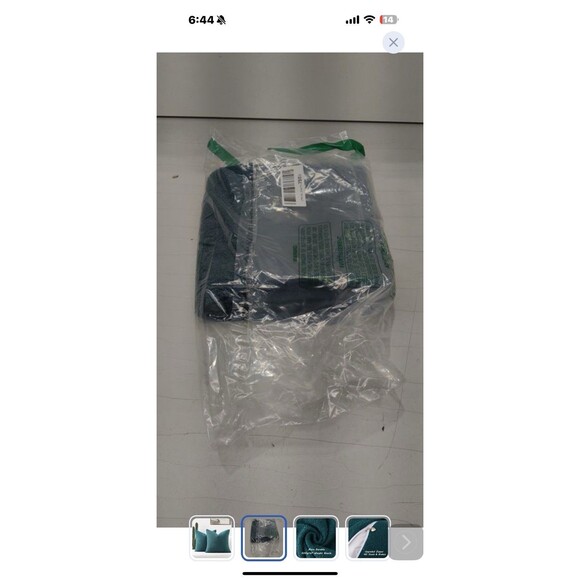 Teal Boucle Pillow Covers 22x22 Inch Soft Couch Cushion Case Hidden Zipper New - Picture 4 of 4